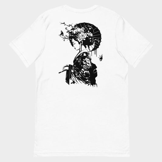 LouVoyage - T-shirt Women - Tattoo Geisha - White - XS/3XL