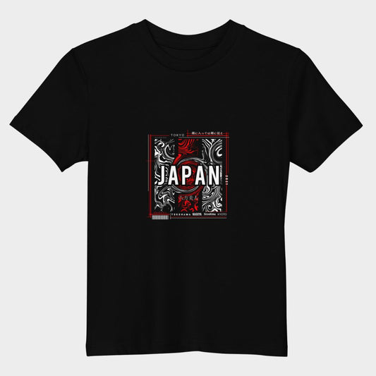 LouVoyage - T-shirt Boys - Japan Style - Black - 3/13Y