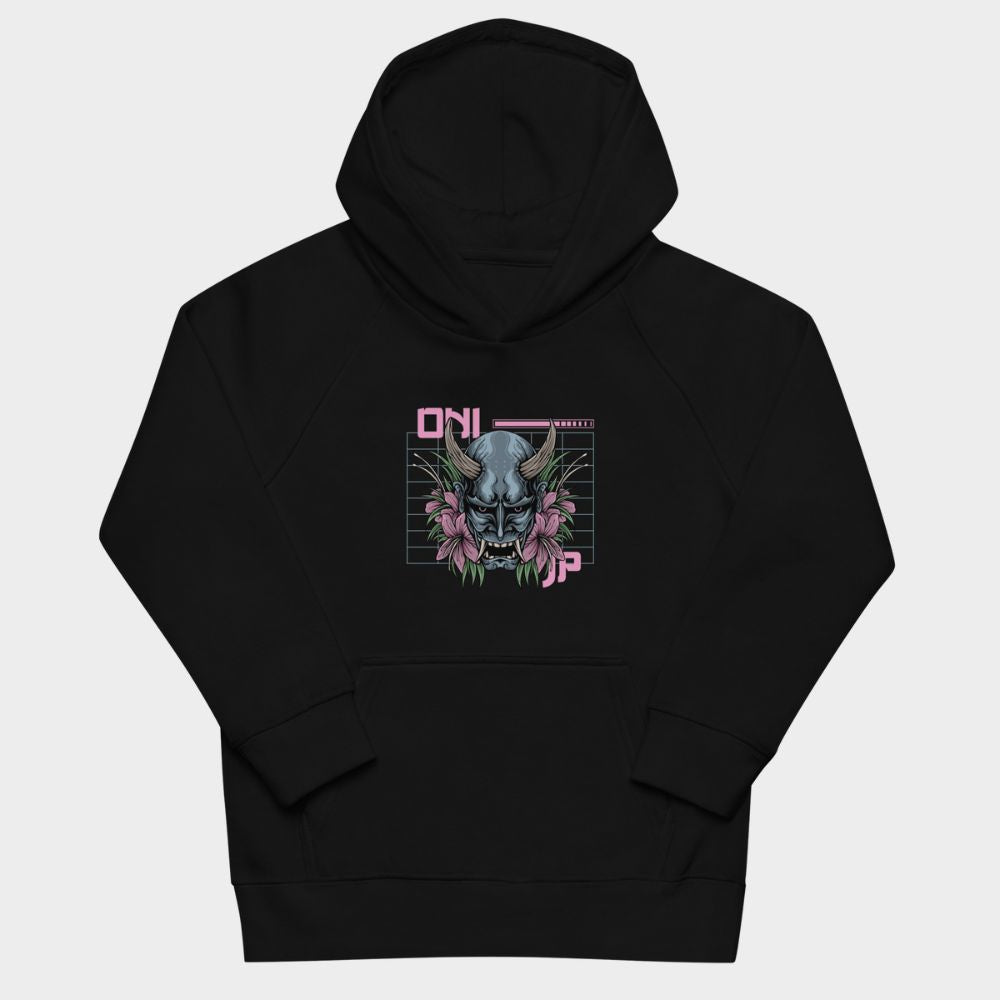 LouVoyage - Hoodie Girls - Cyber Oni Style - Black - 4/12Y