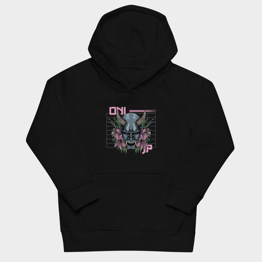 LouVoyage - Hoodie Girls - Cyber Oni Style - Black - 4/12Y