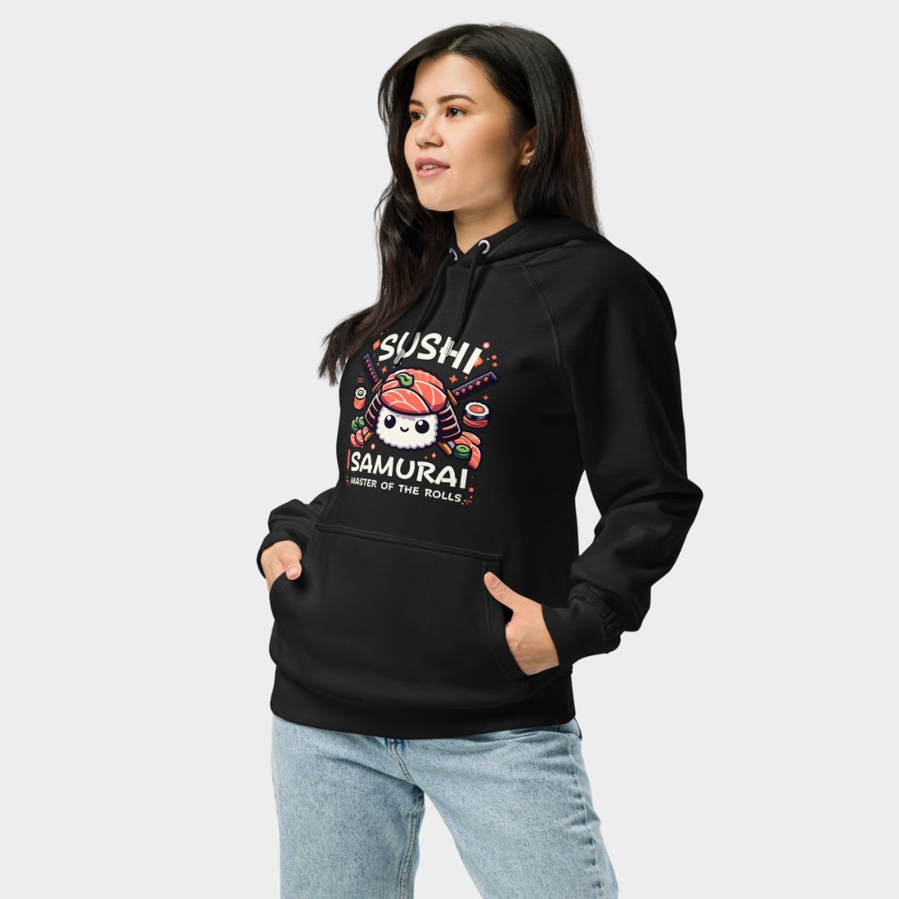 LouVoyage - Hoodie Women - Samurai Sushi - Black - XS/3XL