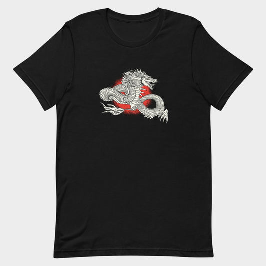 LouVoyage - T-shirt Men - Dragon Illustration - Black & White - XS/3XL