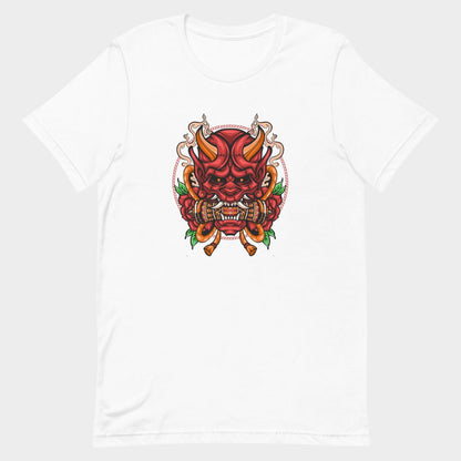 LouVoyage - T-shirt Men - Demon Oni - White - XS/3XL