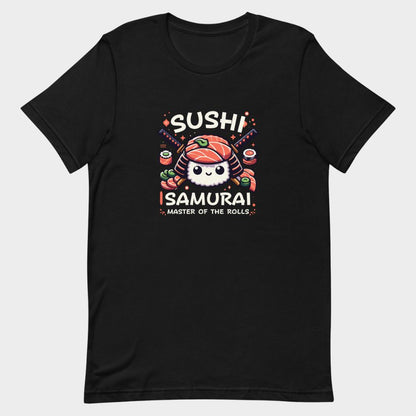 LouVoyage - T-shirt Men - Sushi Samurai - Black - XS/3XL