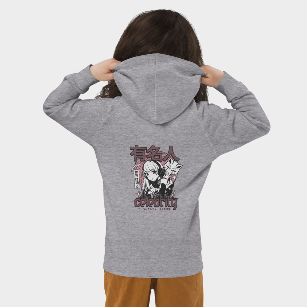 LouVoyage - Hoodie Girls - Commando e-Girl - Gray - 4/12Y