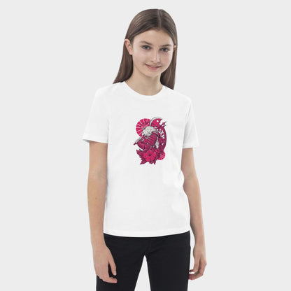 LouVoyage - T-shirt Girls - Warrior Lady Bear - White - 3/13Y