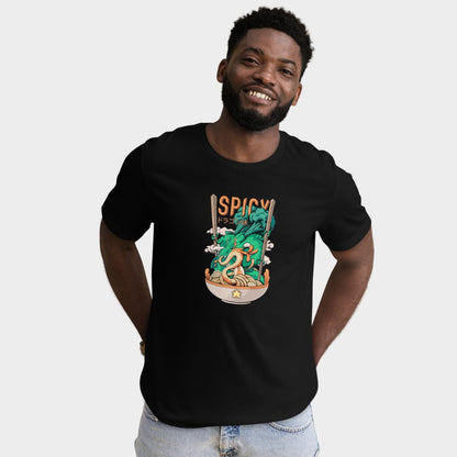 LouVoyage - T-shirt Men - Dragon Spicy - Black - XS/3XL