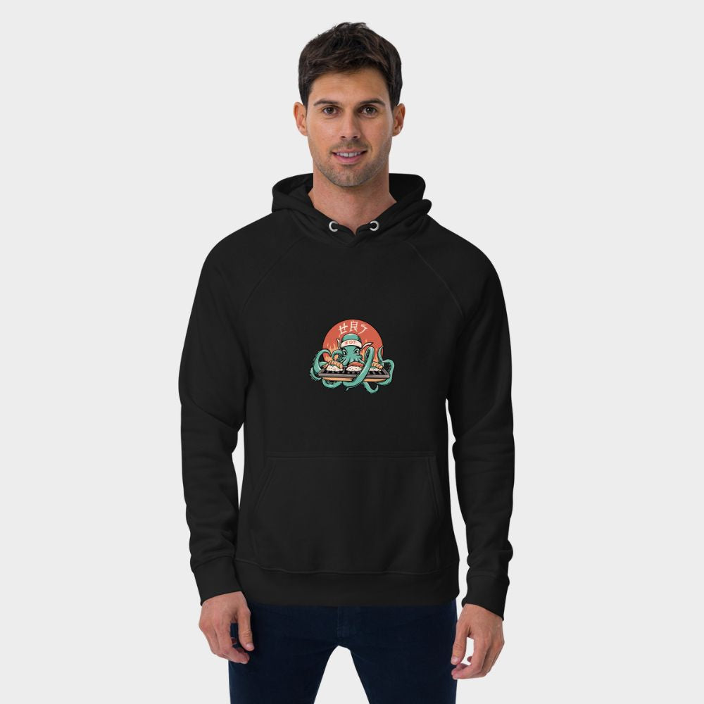 LouVoyage - Hoodie Men - Octopus - Black & White - XS/3XL