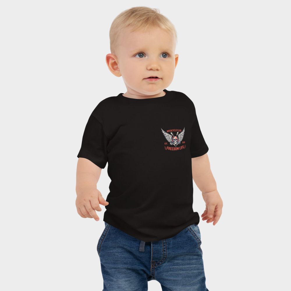 LouVoyage - T-shirt Baby - Freedom Under the Road - Black & White - 6/24M