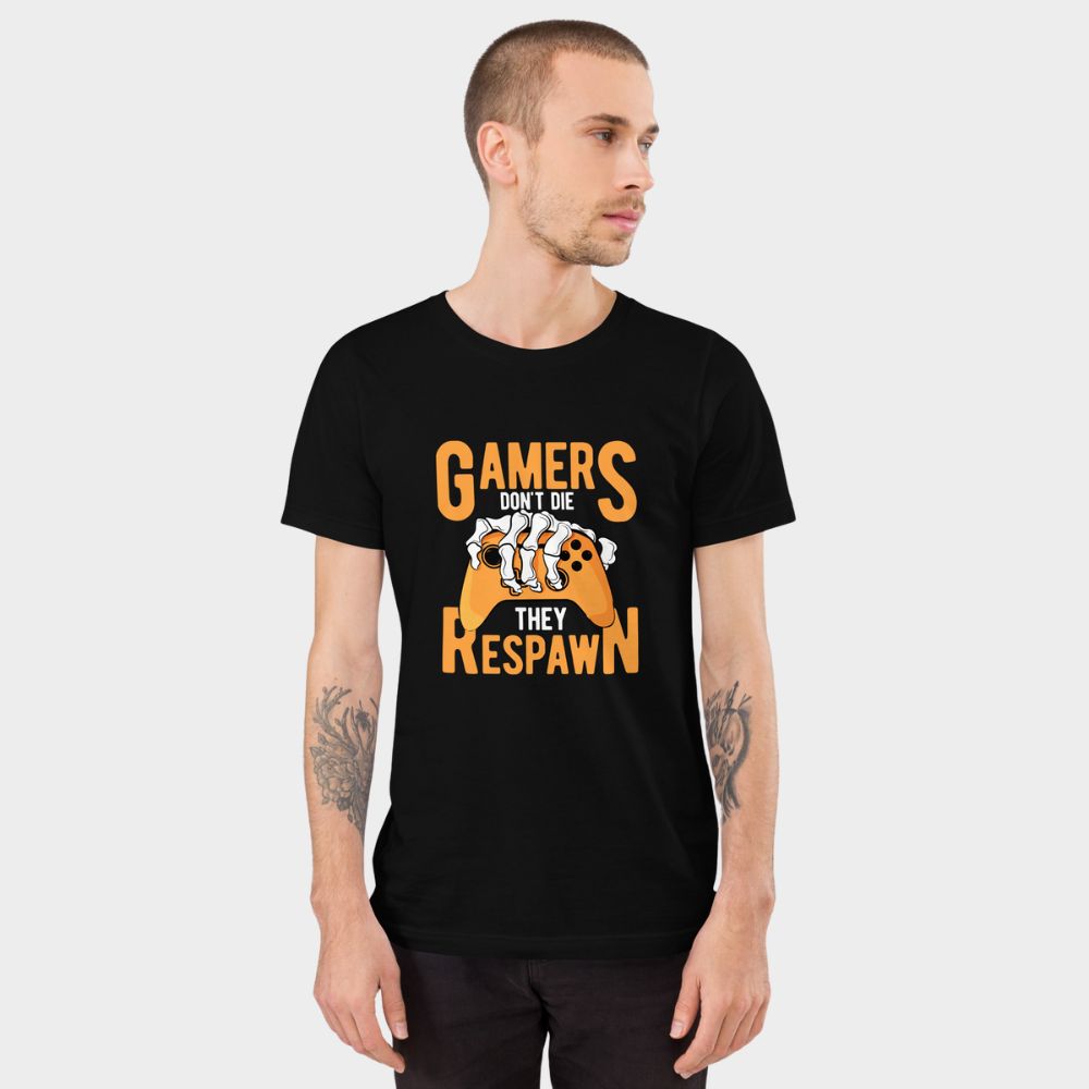 LouVoyage - T-shirt Men - Gamer's Motto - Black - XS/3XL