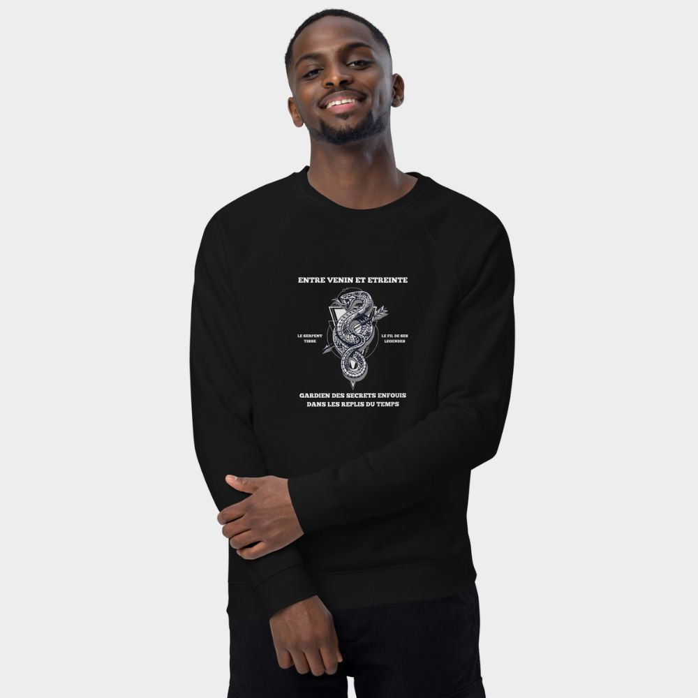 LouVoyage - Pullover Men - Snake's Motto - Black & Gray - XS/3XL