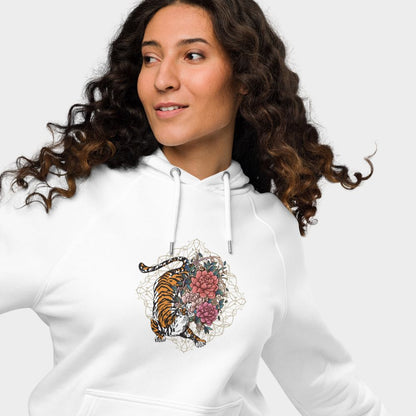 LouVoyage - Hoodie Women - Flower x Tiger - White - XS/3XL