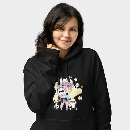 LouVoyage - Hoodie Women - Lady x Panda - Black & White - XS/3XL