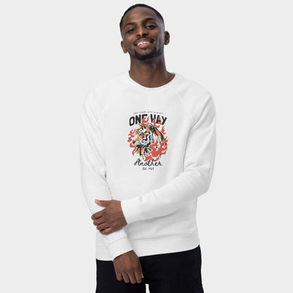 LouVoyage - Pullover Men - One Way of Tiger - White - XS/3XL