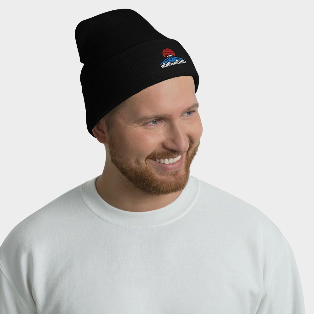 LouVoyage - Beanie Men - Embroidery - Japanese Streetwear - Black