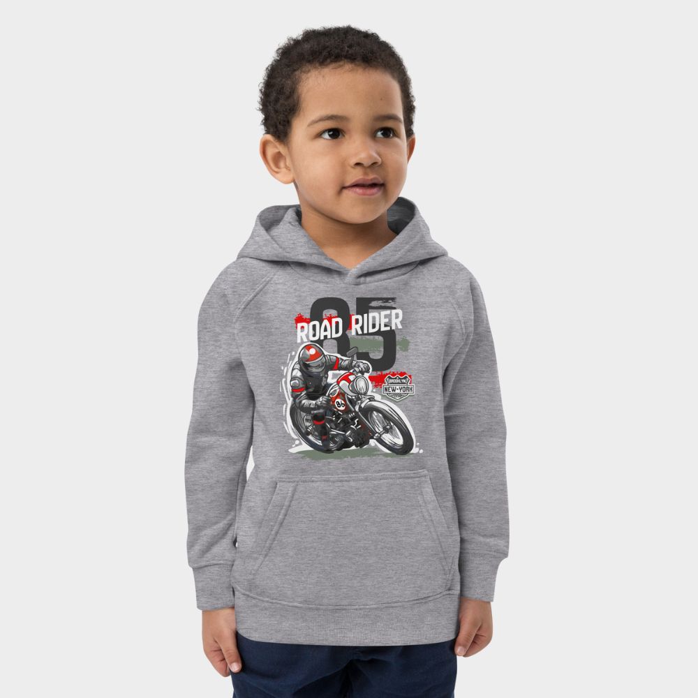 LouVoyage - Hoodie Boys - Road Rider - Gray - 4/12Y