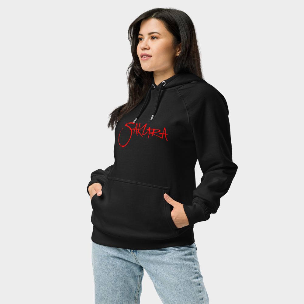 LouVoyage - Hoodie Women - Cyber Sakura - Black - XS/3XL