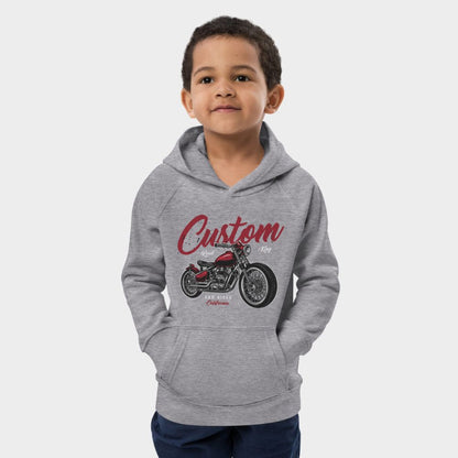 LouVoyage - Hoodie Boys - Cafe Racer Custom - Gray - 4/12Y