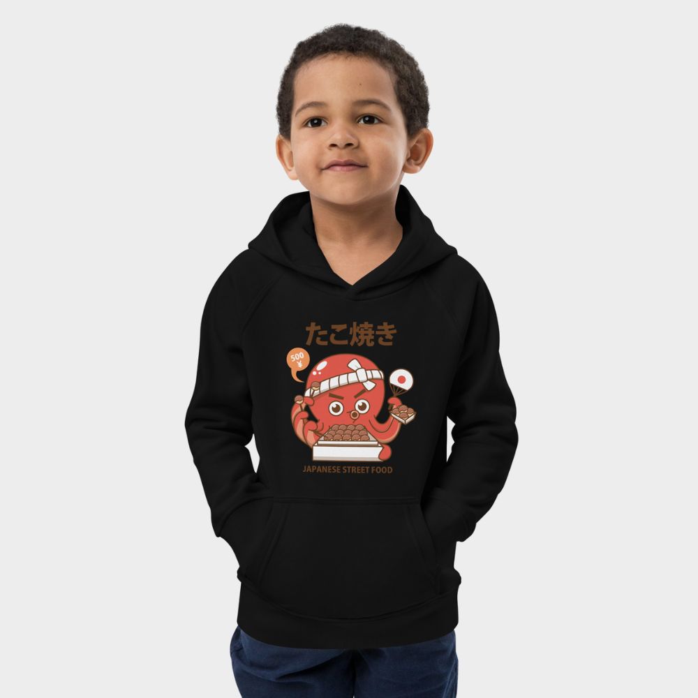 LouVoyage - Hoodie Boys - Octopus Chief - Black & Gray - 4/12Y