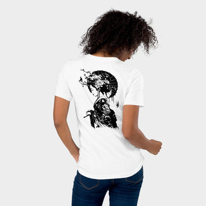 LouVoyage - T-shirt Women - Tattoo Geisha - White - XS/3XL