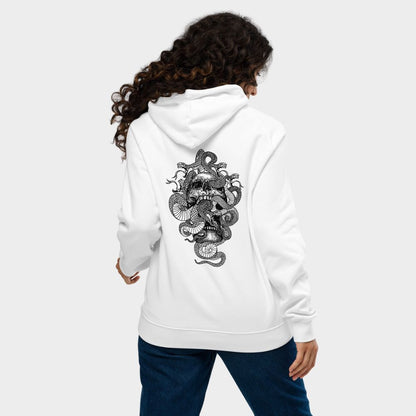 LouVoyage - Hoodie Women - Snake & Skull - White - XS/3XL