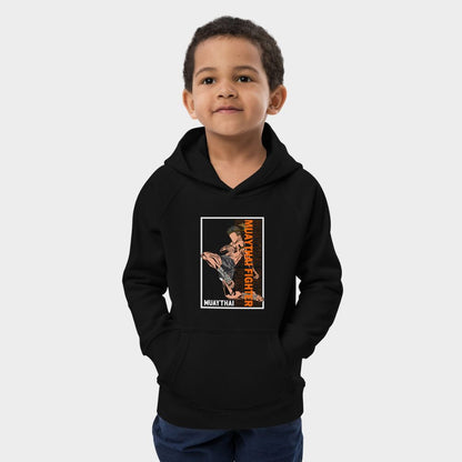 LouVoyage - Hoodie Boys - Muay Thai Fighter - Black - 4/12Y