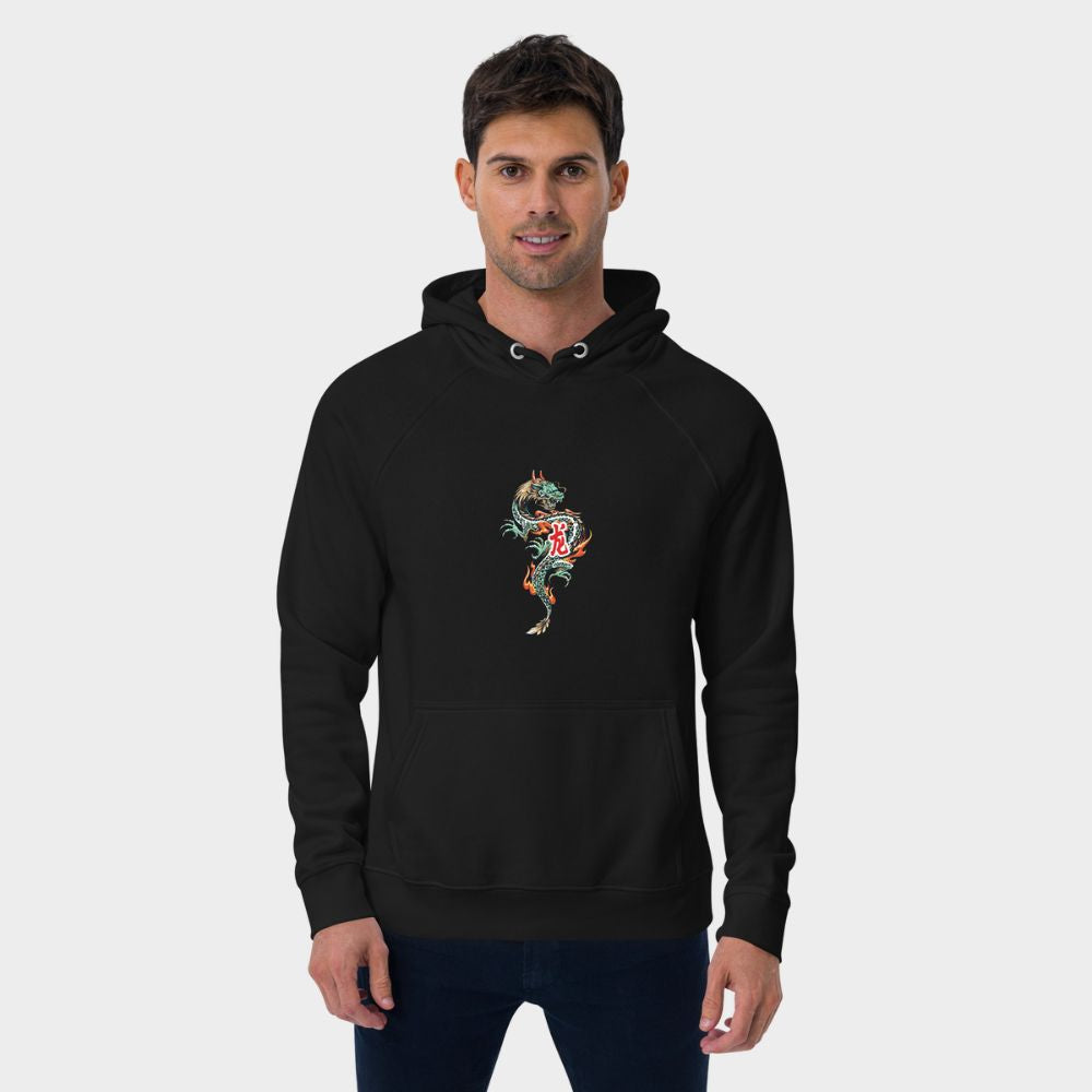 LouVoyage - Hoodie Men - Dragon - Black & White - XS/3XL