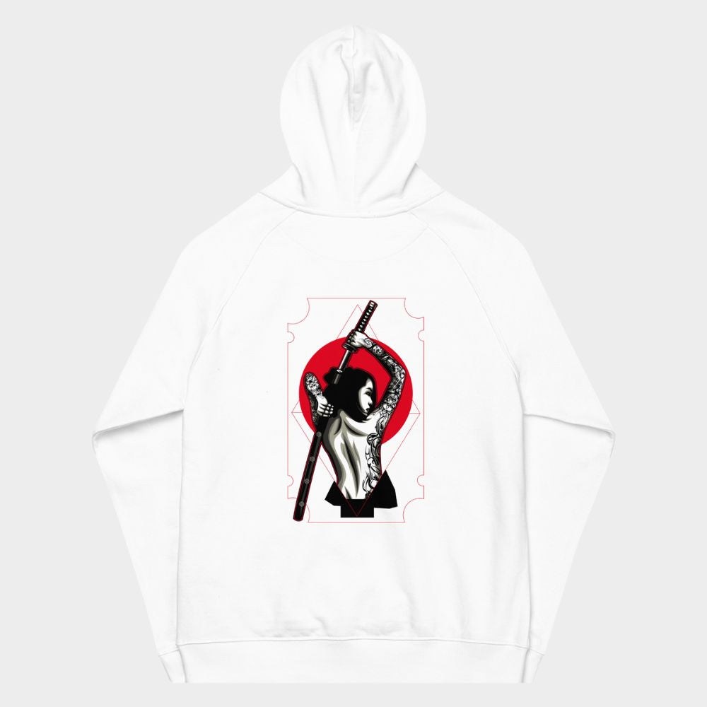 LouVoyage - Hoodie Women - Geisha Samurai - White - XS/3XL