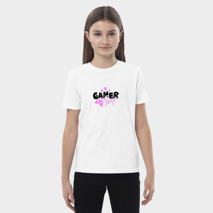 LouVoyage - T-shirt Girls - Cute Gamer - White - 3/13Y