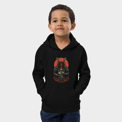 LouVoyage - Hoodie Boys - Japanese Samurai Demon - Black & Gray - 4/12Y