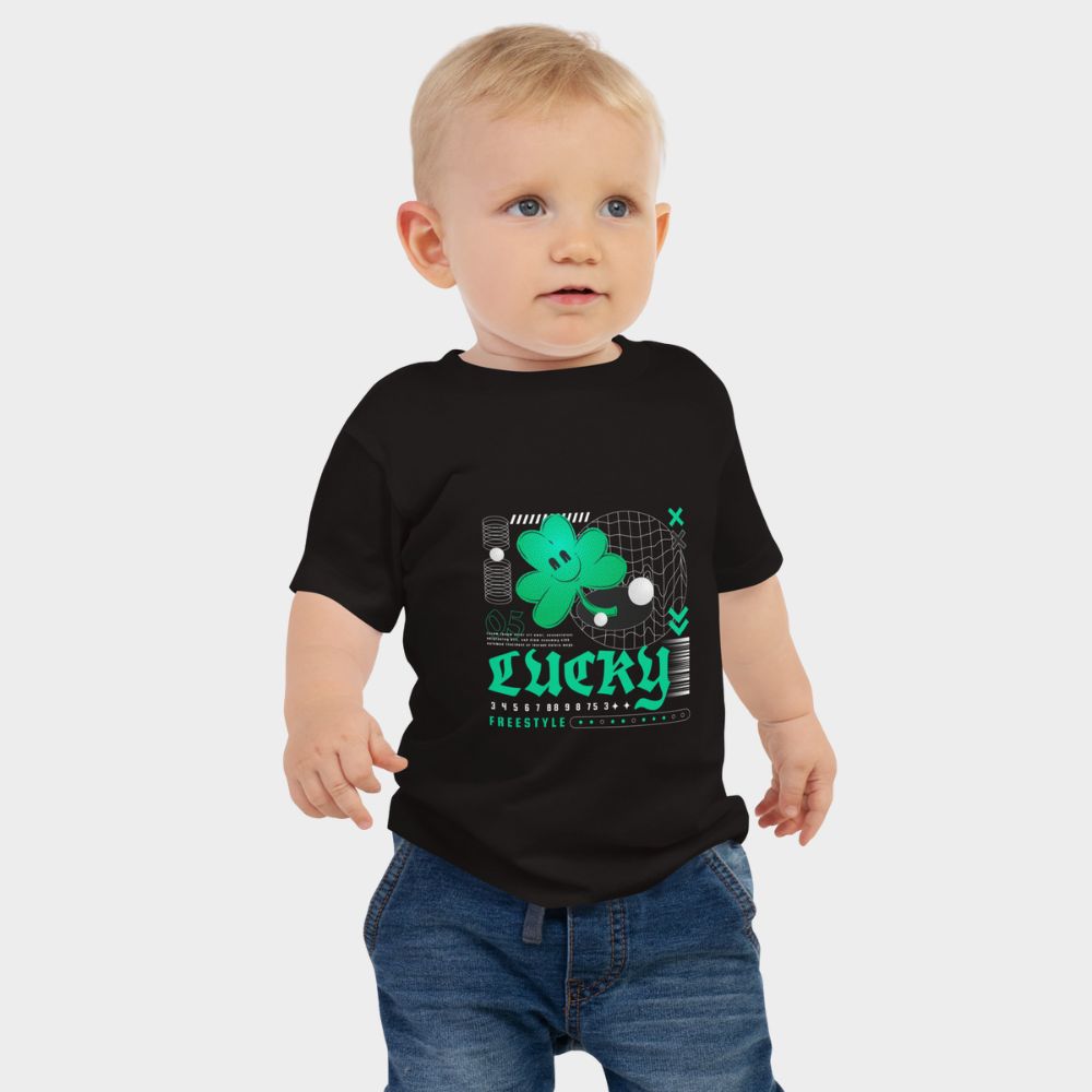 LouVoyage - T-shirt Baby - Lucky Day - Black - 6/24M