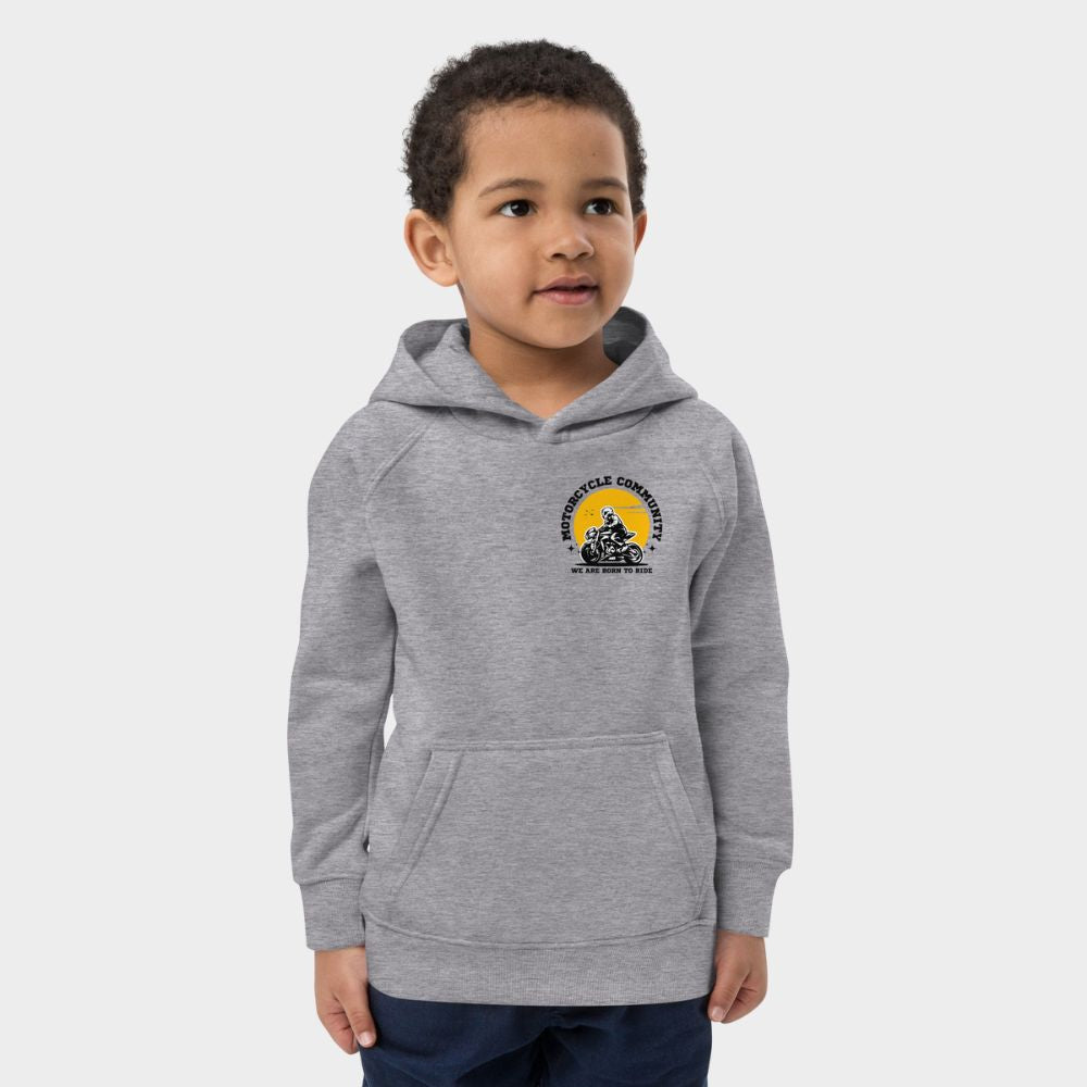 LouVoyage - Hoodie Boys - Motorcycle Community - Gray - 4/12Y