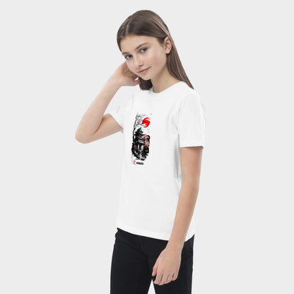 LouVoyage - T-shirt Girls - Shinto Temple Tattoo - White - 3/13Y