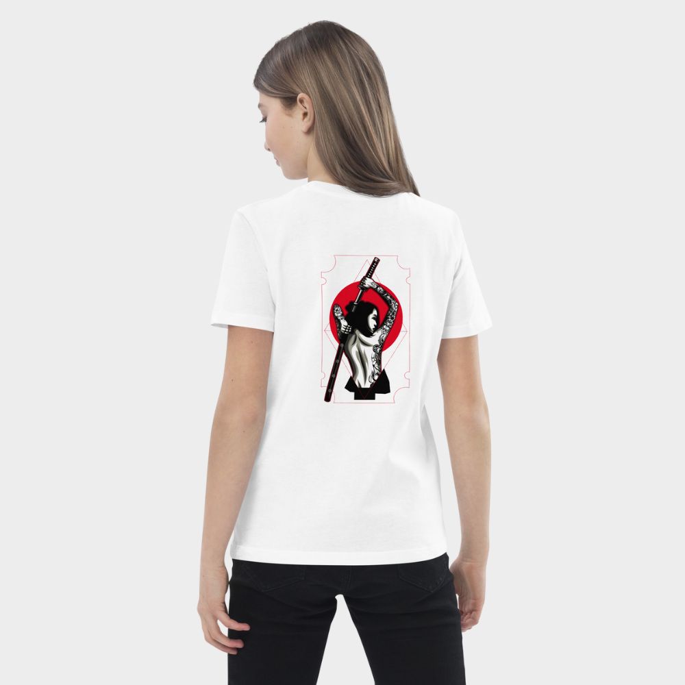 LouVoyage - T-shirt Girls - Samurai Geisha - White - 3/13Y