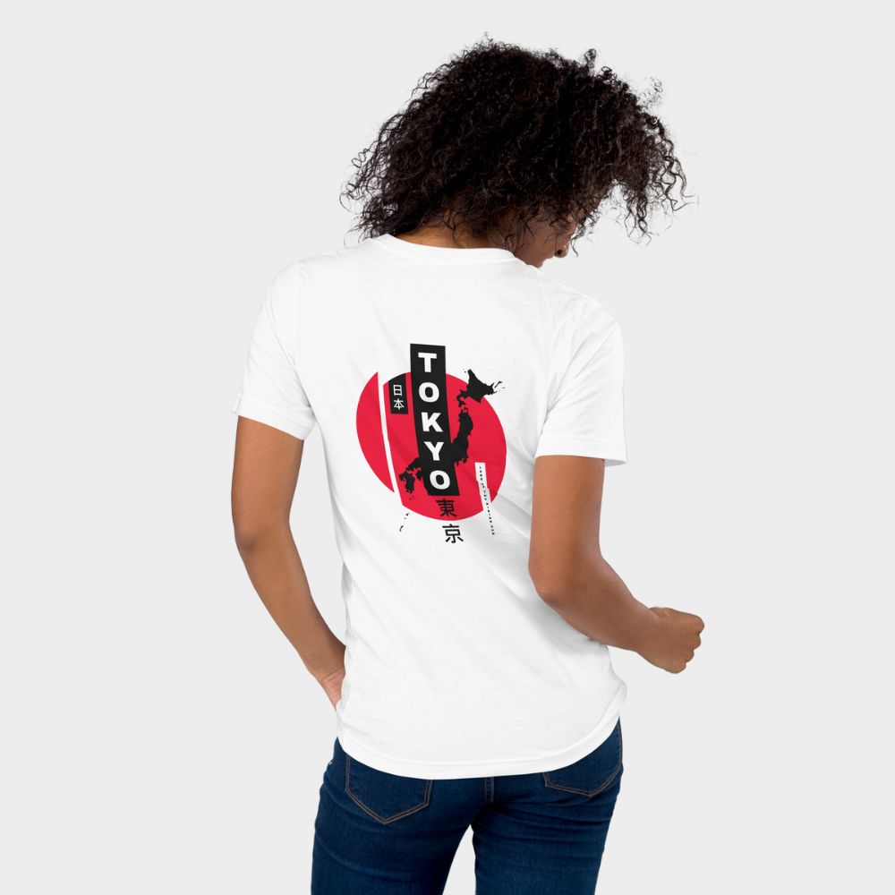 LouVoyage - T-shirt Women - Cyber Tokyo - White & Gray - XS/3XL