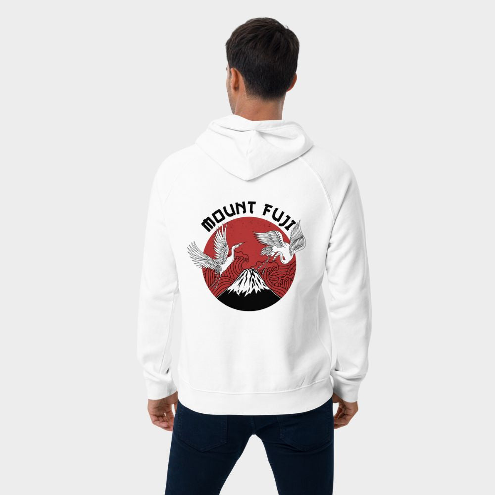 LouVoyage - Hoodie Men - Mount Fuji - White - XS/3XL