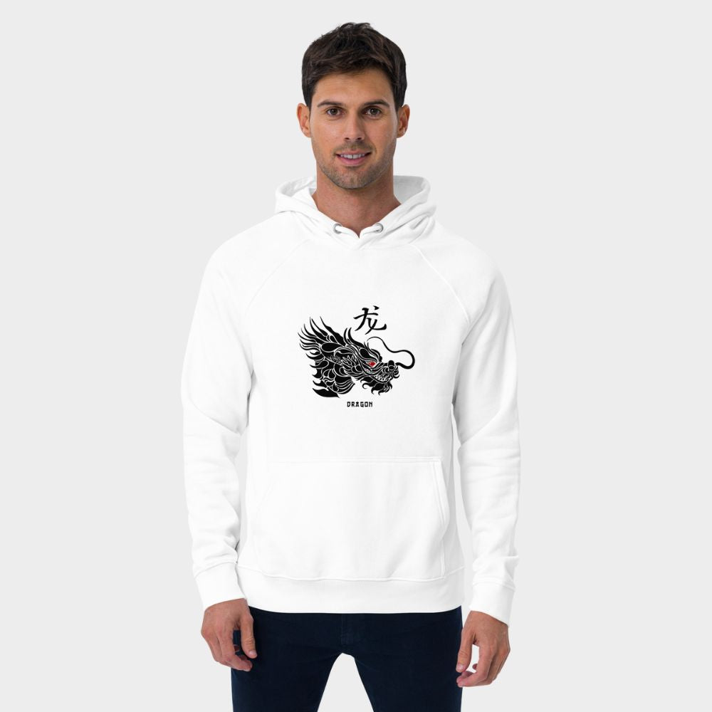 LouVoyage - Hoodie Men - Chinese Dragon - White - XS/3XL