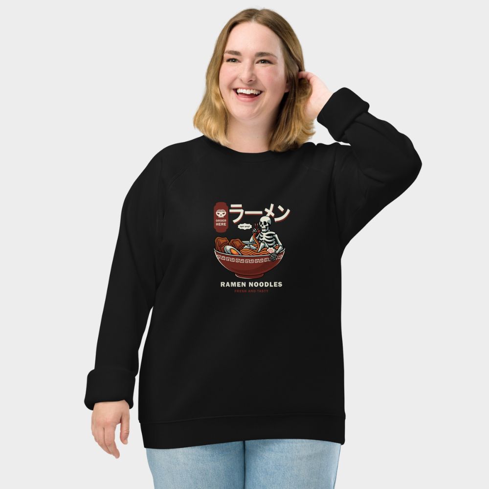 LouVoyage - Pullover Women - Ramen Noodles - Black & Gray - XS/3XL