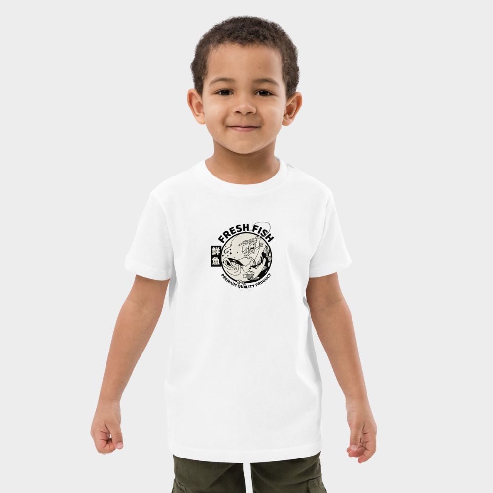 LouVoyage - T-shirt Boys - Cow Fish - White - 3/13Y