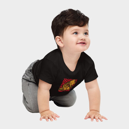 LouVoyage - T-shirt Baby - Koi Carp - Black - 6/24M