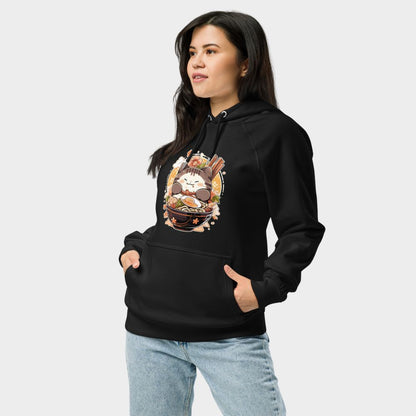 LouVoyage - Hoodie Women - Kitty Ramen - Black & White - XS/3XL