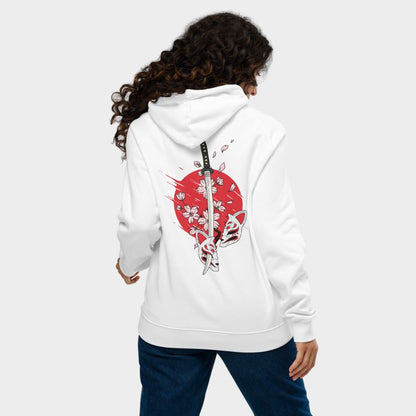 LouVoyage - Hoodie Women - Flower Kitsune - White - XS/3XL