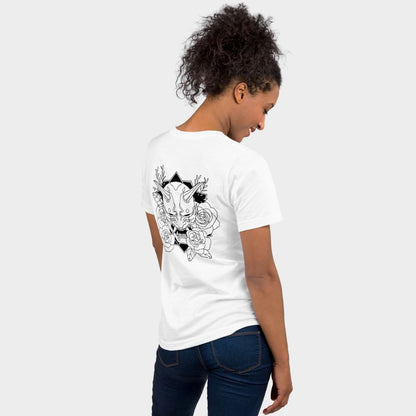 LouVoyage - T-shirt Women - Oni Katana - White & Gray - XS/3XL