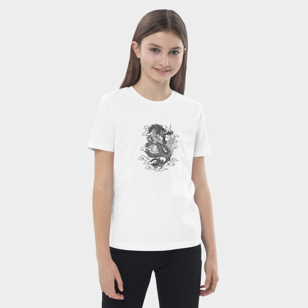 LouVoyage - T-shirt Girls - Underworld of Dragon - White - 3/13Y