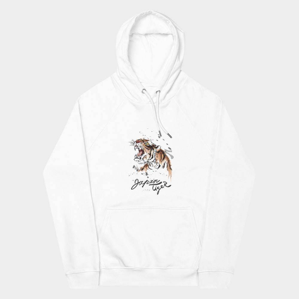 LouVoyage - Hoodie Men - Tiger - White & Orange - XS/3XL