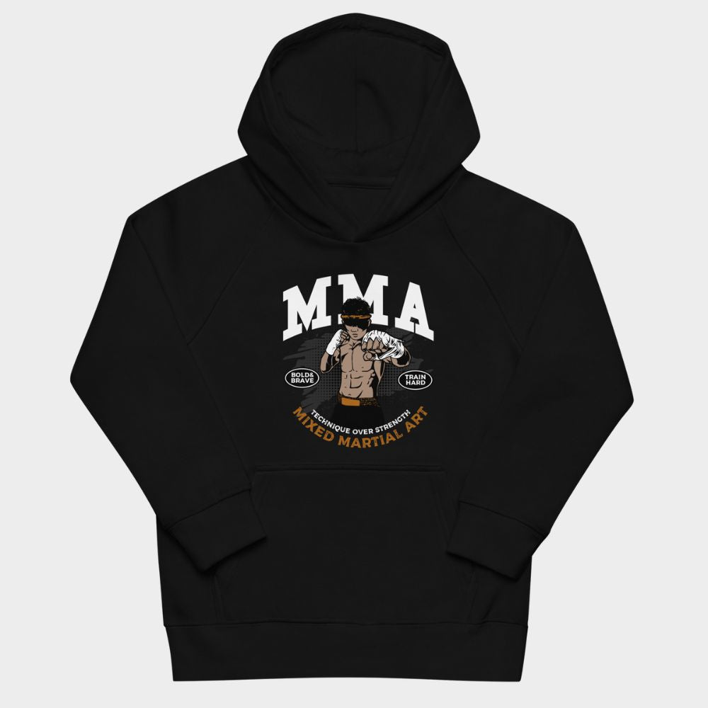 LouVoyage - Hoodie Boys - MMA Style - Black & Gray - 4/12Y