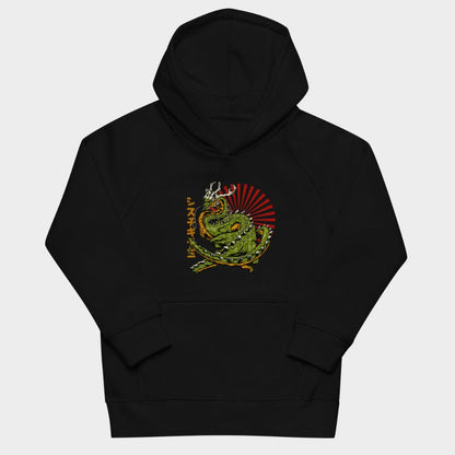 LouVoyage - Hoodie Boys - Japanese Dragon - Black & Gray - 4/12Y