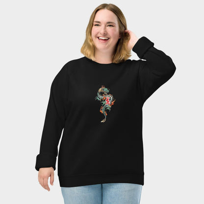 LouVoyage - Pullover Women - Dragon - Black & Gray - XS/3XL