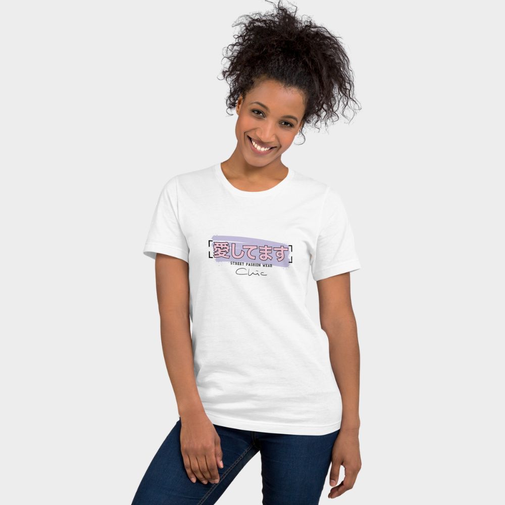 LouVoyage - T-shirt Women - Street Fashion - White & Gray - XS/3XL