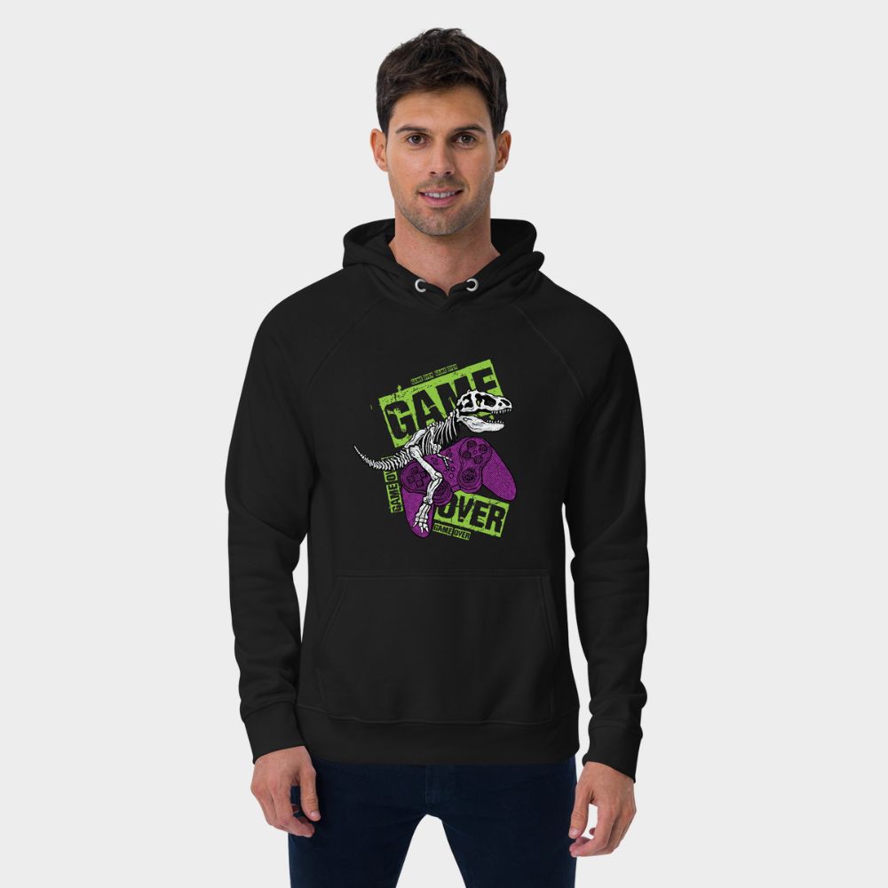 LouVoyage - Hoodie Men - Dino Game - Black - XS/3XL